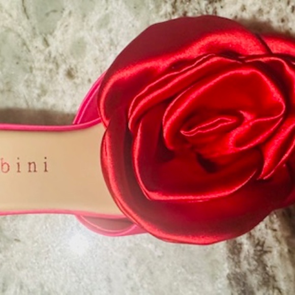 Gianni Bini Pink/ LG RED BOW SLIP ON PUMP NEVER WORN IN WRAPPER! - SIZE 9.5 M - Picture 2 of 13